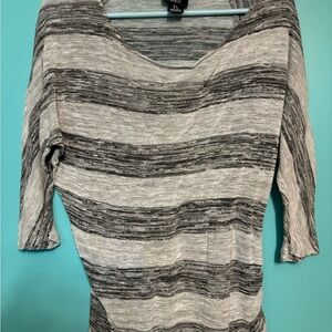 Striped Gray Women's Tunic Top